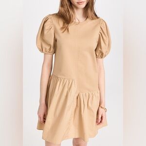 English Factory Knit Woven Mixed Dress